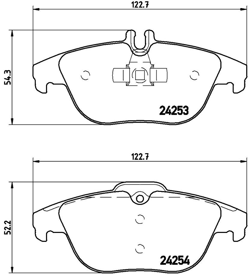 Mercedes Disc Brakes Kit -  Brembo Pads Rear (Low-Metallic) 0074208520 - Brembo P50068